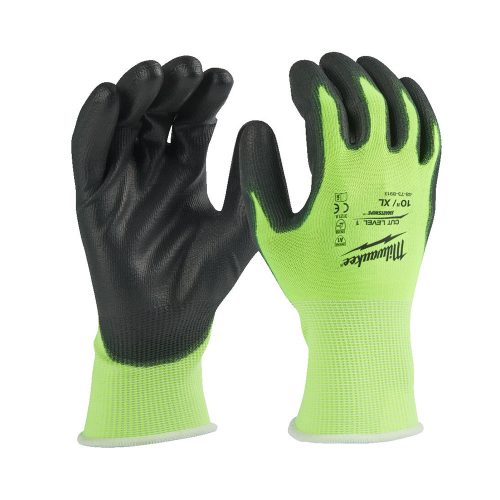 Milwaukee Hi-Vis láthatósági védőkesztyű 1/A vágási szint - 10/XL