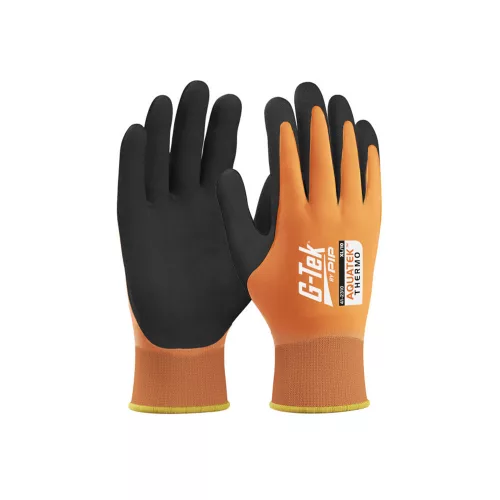 G-TEK Aquatek THERMO akril/poliészter, latex tenyérmártott munkavédelmi kesztyű - bliszteres - 10