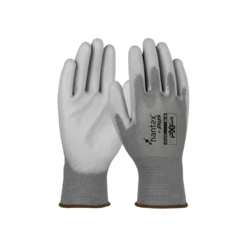   HANTEX PXP-G kötött poliészter, PU tenyérmártott munkavédelmi kesztyű (2pár) - bliszteres - 8