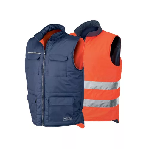 ISSALINE Reverse kifordítható jól láthatósági mellény narancs/neon/kék 3XL