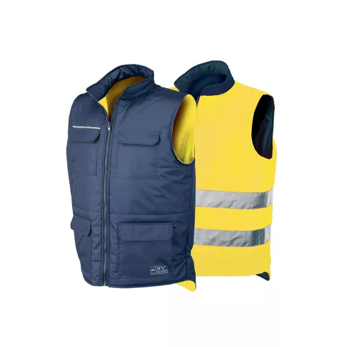 ISSALINE Reverse kifordítható jól láthatósági mellény citrom/neon/fluo XXL