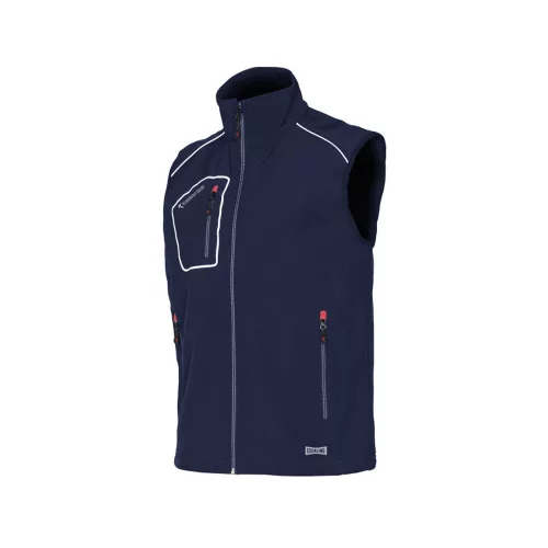 ISSALINE Snappy softshell mellény kék/fekete 5XL