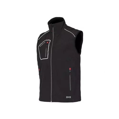 ISSALINE Snappy softshell mellény fekete/szürke 5XL