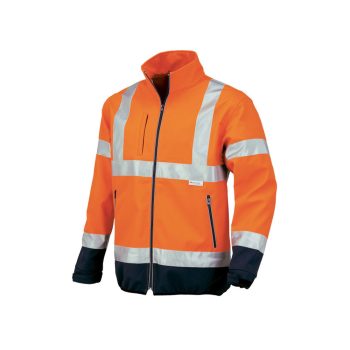   ISSALINE FLASH minősített jól láthatósági softshell kabát narancs/neon/kék XL