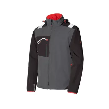   ISSALINE Posh softshell lélegző kabát vízálló cipzárral antracit/fekete 3XL