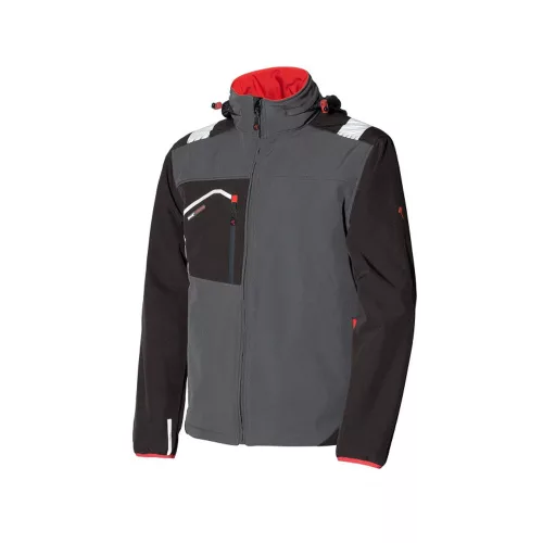 ISSALINE Posh softshell lélegző kabát vízálló cipzárral antracit/fekete L