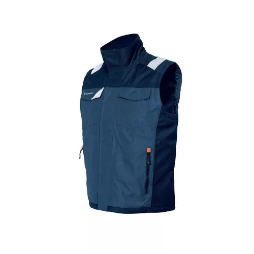 ISSALINE Lucky szövetmellény beépített fényvisszaverő részekkel kék/fekete 3XL