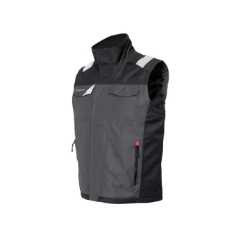   ISSALINE Lucky szövetmellény beépített fényvisszaverő részekkel antracit/fekete L