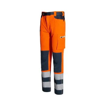   ISSALINE Hivis könnyű softshell 3M SCOTCHGARD® jól láthatósági stretch nadrág narancs/neon/kék 3XL