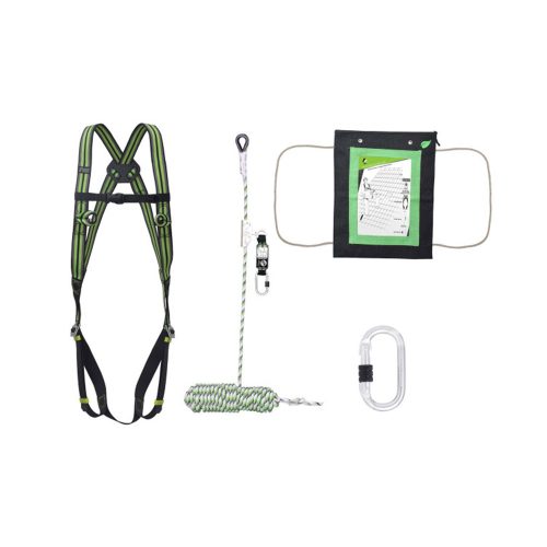 Kratos tetőfedő biztonsági készlet fekete/zöld