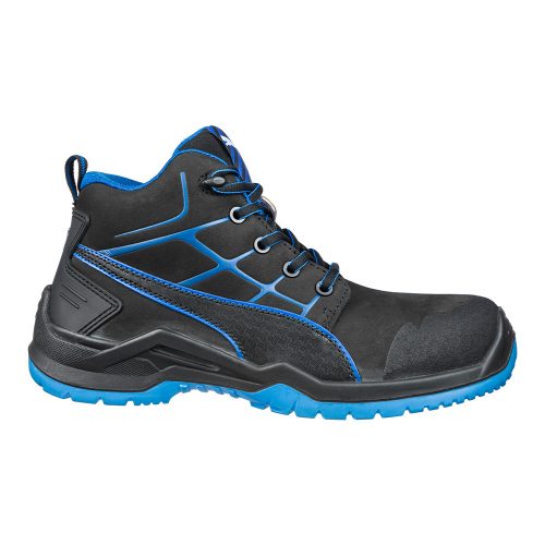 Puma Krypton Blue Mid S3 ESD SRC Védőbakancs Fekete / Kék - 40