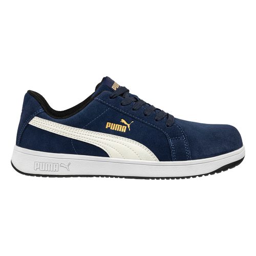 Puma Iconic Suede Navy Low S1PL ESD FO HRO SR munkavédelmi cipő Kék - 39