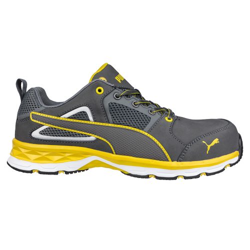 Puma Pace 2.0 Yellow low S1P ESD HRO SRC munkavédelmi cipő Szürke / Sárga - 39