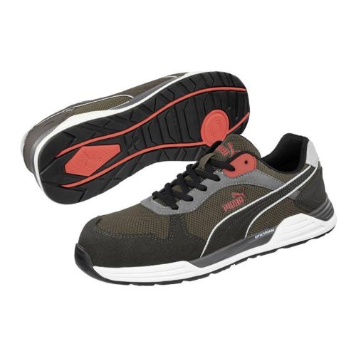 Puma Frontside IVY Low S1P ESD HRO SRC munkavédelmi cipő Barna / Zöld - 39