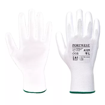   Portwest A129 PU kesztyű - teljes karton (480 pár) Fehér - XS