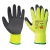Portwest A140 Thermal latex mártott kesztyű Sárga/Fekete - XS