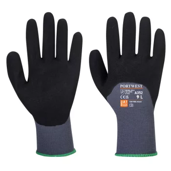   Portwest A352 DermiFlex Ultra védőkesztyű Szürke/Fekete - S