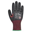 Portwest A671 CT200 AHR13 Latex vágásbiztos kesztyű Fekete/Piros - XS