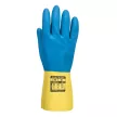 Portwest A801 Duplán Mártott Latex kesztyű Sárga/Kék - S