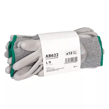   Portwest AB622 Cut C13 PU Essential Multipack vágásbiztos kesztyű ( 12 pár) Szürke - S