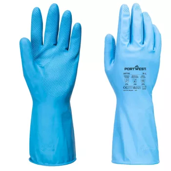   Portwest AP76 FD Chemical B Latex könnyű kesztyű (12 pár) Kék - S