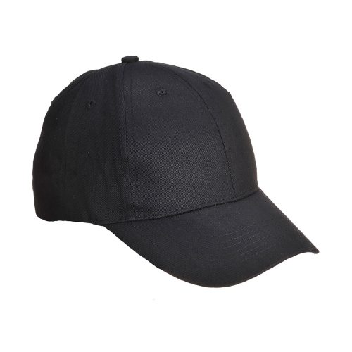 Portwest B010 Baseball sapka, hat paneles Fekete