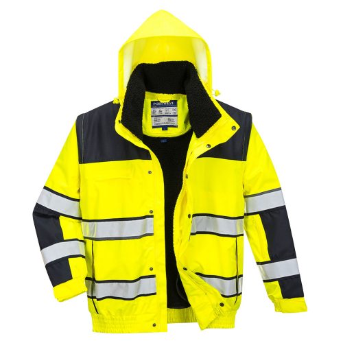 Portwest C466 Hi-Vis Classic Bomber dzseki Sárga / Fekete - XS