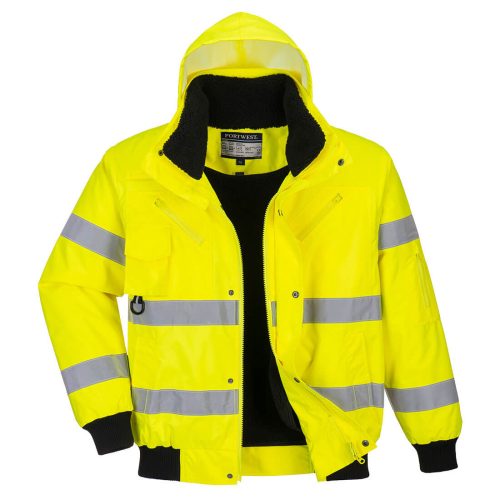 Portwest C467 Hi-Vis 3 az 1-ben bomber dzseki Sárga - S