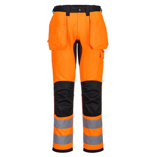 Portwest CD889 WX2 Hi-Vis nadrág lezippzározható lengőzsebbel Narancs / Fekete - 28