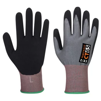   Portwest CT65 CS CUT E15 nitril vágásbiztos kesztyű Szürke/Fekete - XS