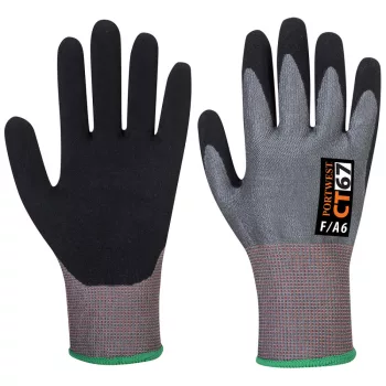  Portwest CT67 CS CUT F13 nitril vágásbiztos kesztyű Szürke/Fekete - XS