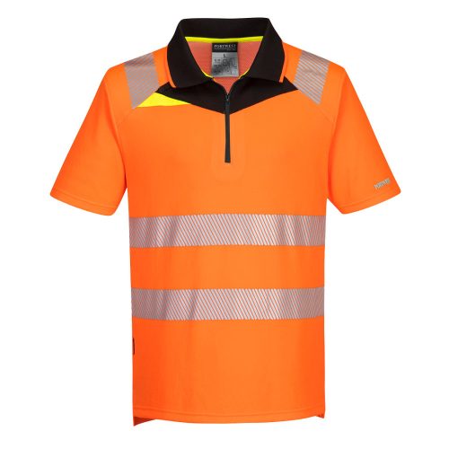 Portwest DX412 DX4 Hi-Vis póló S/S Narancs / Fekete - S