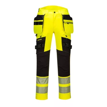   Portwest DX442 DX4 Hi-Vis nadrág lezippzározható lengőzsebbel Sárga/Fekete - 28
