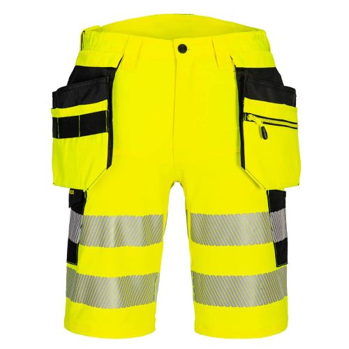 Portwest DX446 DX4 Hi-Vis Holster rövidnadrág Sárga / Fekete - 30