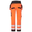 Portwest DX454 DX4 Hi-Vis nadrág lezippzározható lengőzsebbel Narancs/Fekete - 28