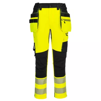   Portwest DX454 DX4 Hi-Vis nadrág lezippzározható lengőzsebbel Sárga/Fekete - 28