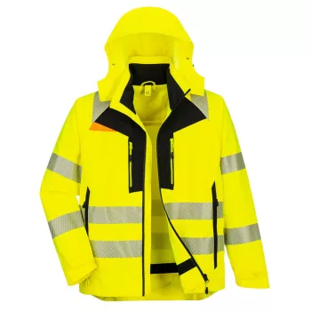   Portwest DX466 DX4 Hi-Vis 4 az 1-ben kabát Sárga/Fekete - S