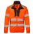 Portwest DX477 DX4 Hi-Vis kapucnis cipzáras pulóver Narancs/Fekete - S