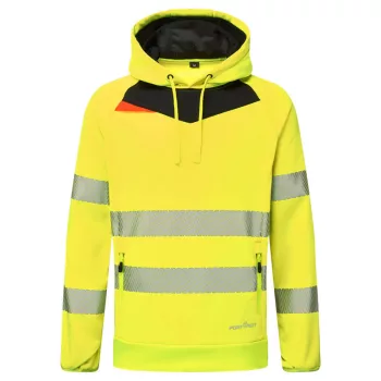   Portwest DX483 DX4 Hi-Vis kapucnis pulóver Sárga/Fekete - S