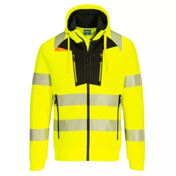   Portwest DX484 DX4 Hi-Vis kapucnis pulóver Sárga/Fekete - S
