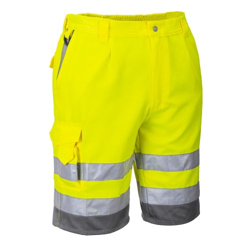 Portwest E043 Hi-Vis rövidnadrág Sárga / Szürke - XS