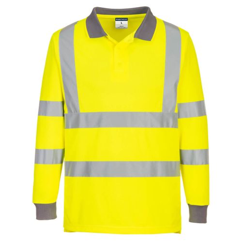 Portwest EC11 Eco Hi-Vis L/S póló (6-os csomag) Sárga - S