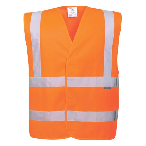 Portwest EC76 Eco Hi-Vis mellény (10 csomag) Narancs - S/M