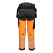 Portwest EV442 EV4 Hi-Vis Stretch Class 1 Holster lengőzsebes nadrág Narancs/Metál szürke - 40