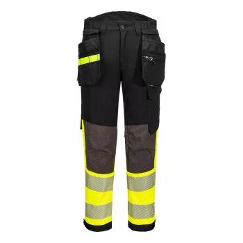   Portwest EV442 EV4 Hi-Vis Stretch Class 1 Holster lengőzsebes nadrág Sárga/Fekete - 30