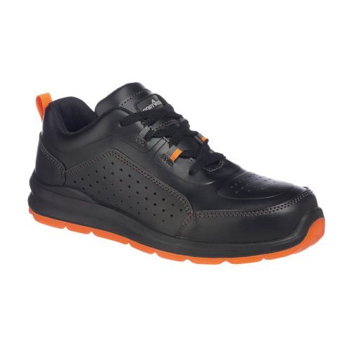 Portwest FC09 Compositelite perforált biztonsági Trainer S1P Fekete / Narancs - 36