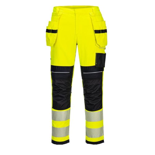 Portwest FR407 PW3 FR Hi-Vis lengőzsebes lángálló nadrág Sárga / Fekete - 28