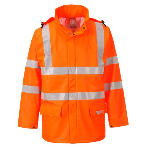 Portwest FR41 Sealtex Flame Hi-Vis lángálló esőkabát Narancs - S