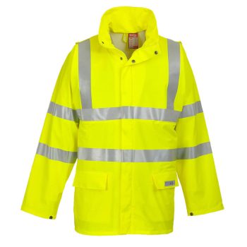   Portwest FR41 Sealtex Flame Hi-Vis lángálló esőkabát Sárga - XS