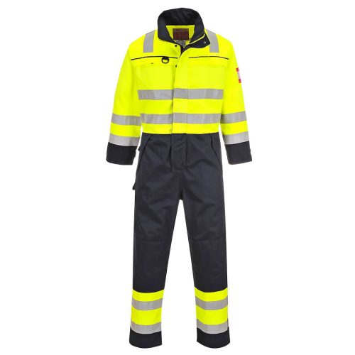 Portwest FR60 Hi-Vis Multi-Norm overál Sárga / Navy - S